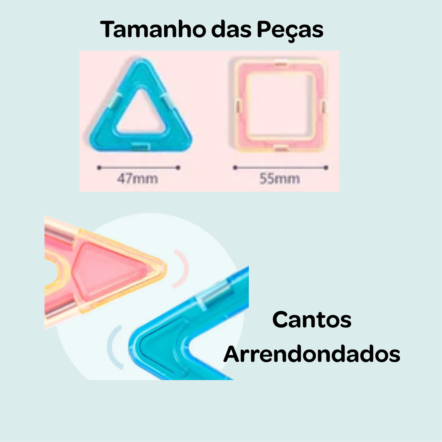 Blocos Magnéticos multicoloridos