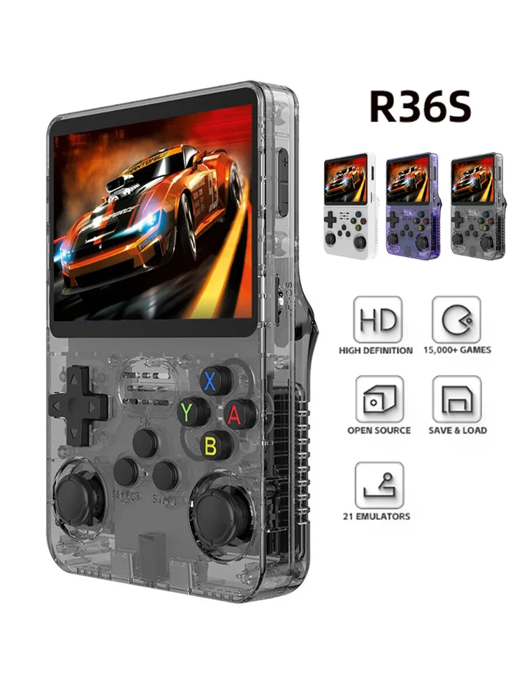 R36S Console de Videogame Portátil Retro