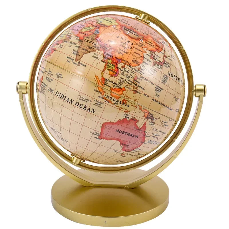 Globo Terrestre Decorativo Retrô em Inglês