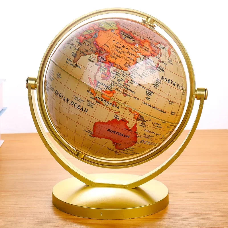 Globo Terrestre Decorativo Retrô em Inglês