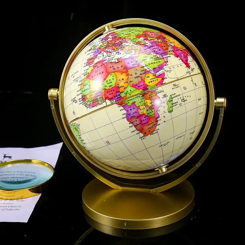 Globo Terrestre Decorativo Retrô em Inglês