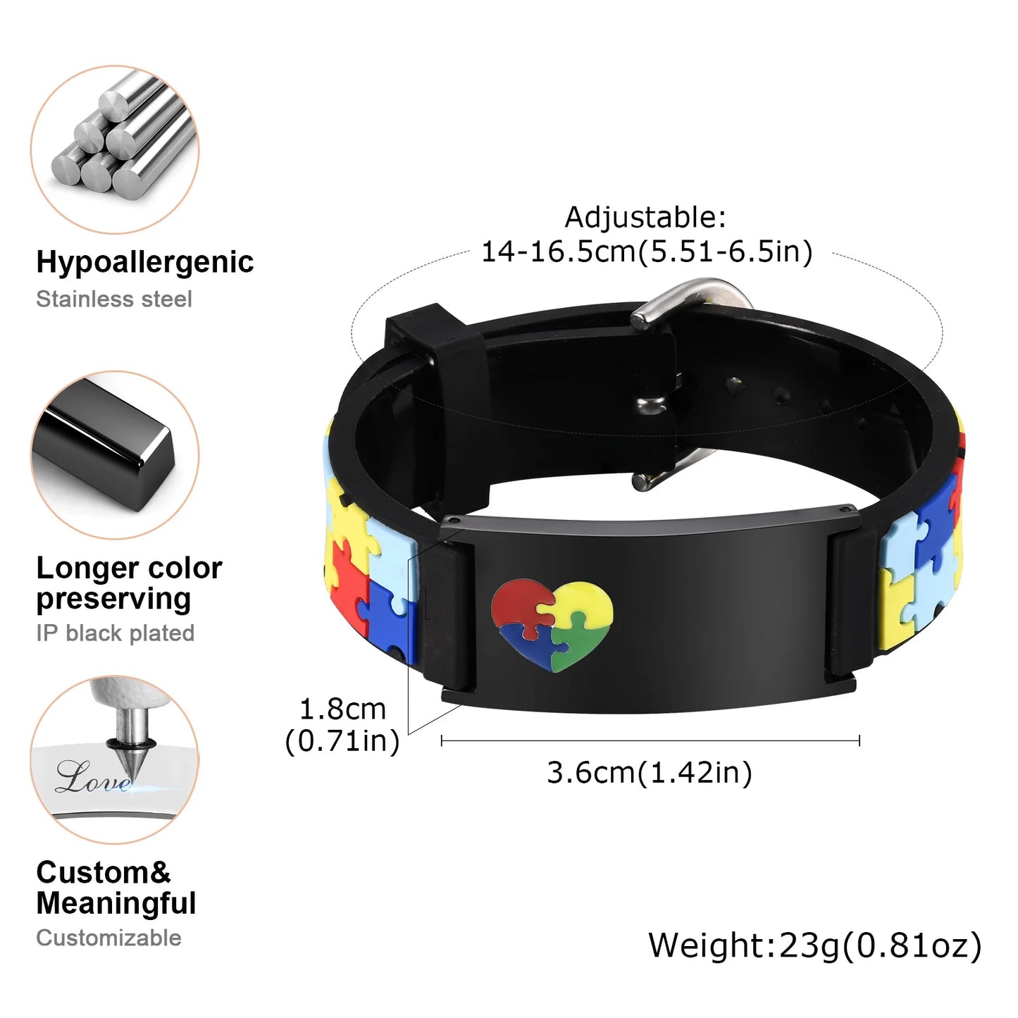 Pulseira de Autismo Personalizada