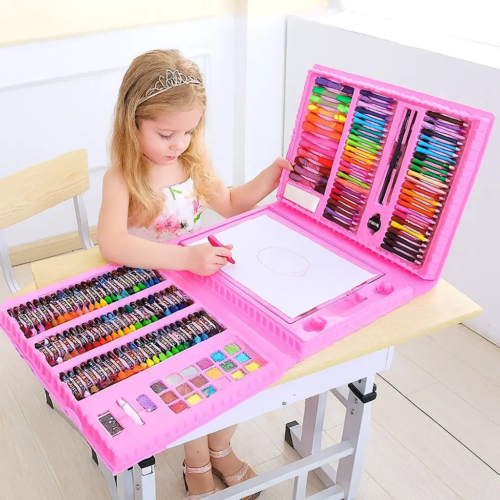 Kit de Desenho e Pintura Infantil - Golfinho Xadrez