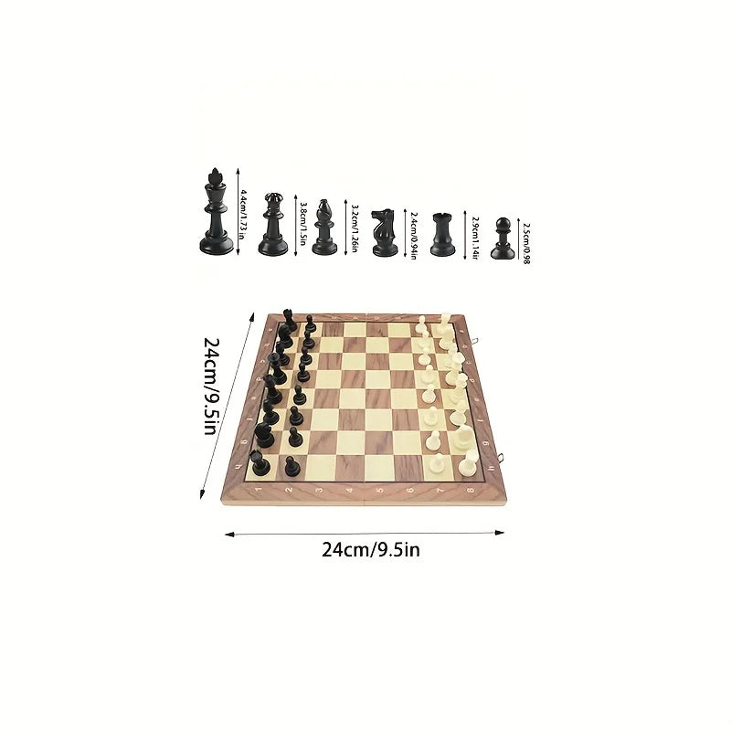 Jogo de Xadrez Magnético Dobrável