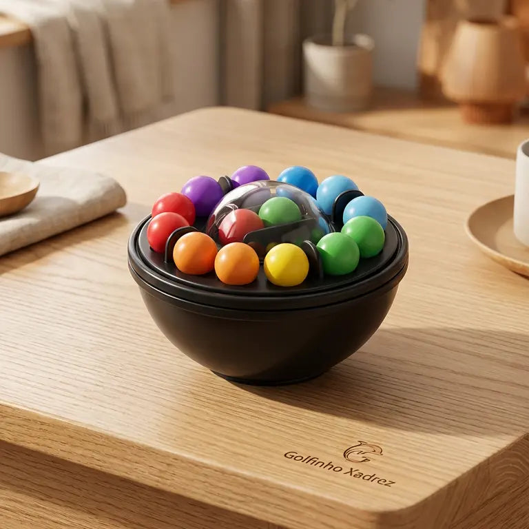 Bola de Quebra-Cabeça de Contas Mágicas Giratórias Inteligentes Golfinho Xadrez