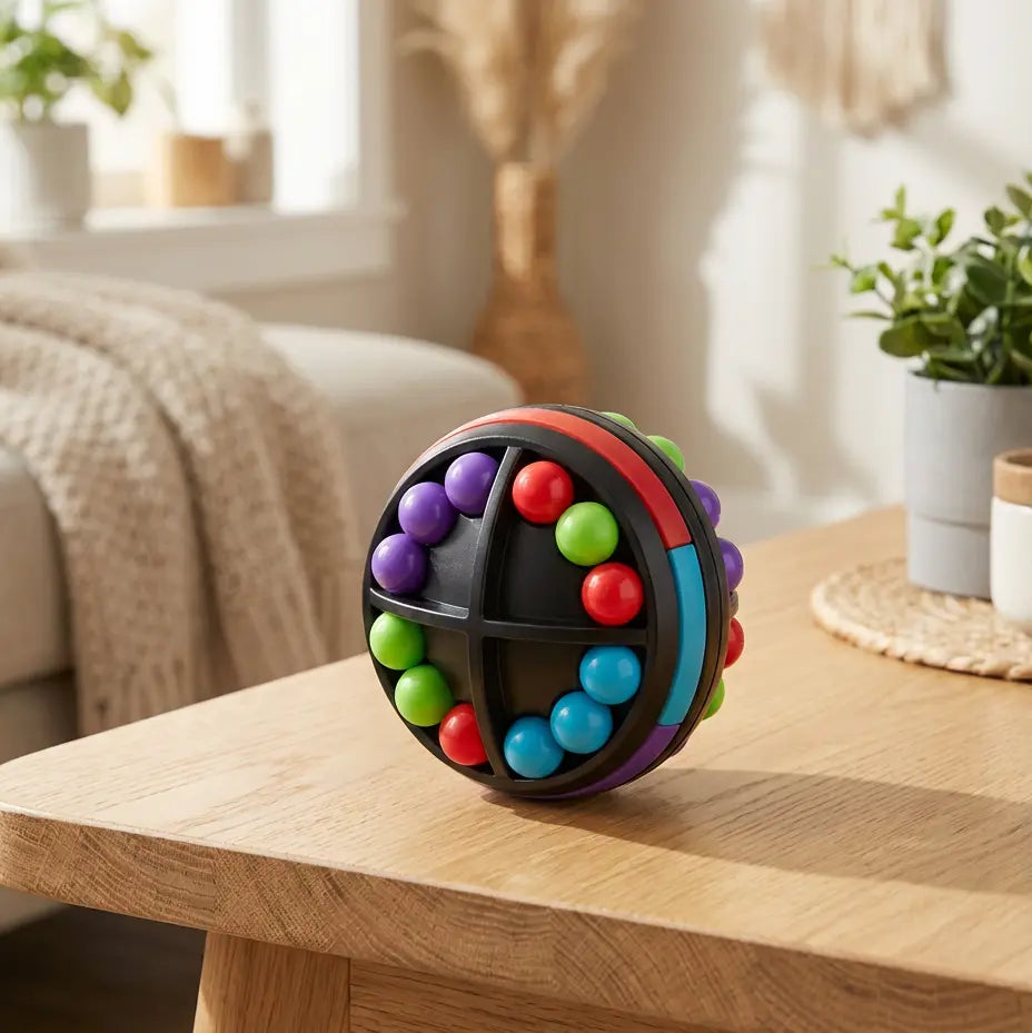 Bola de Quebra-Cabeça de Contas Mágicas Giratórias Inteligentes Golfinho Xadrez