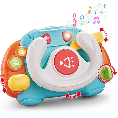 Brinquedo Sensorial Montessori com Volante - Golfinho Xadrez