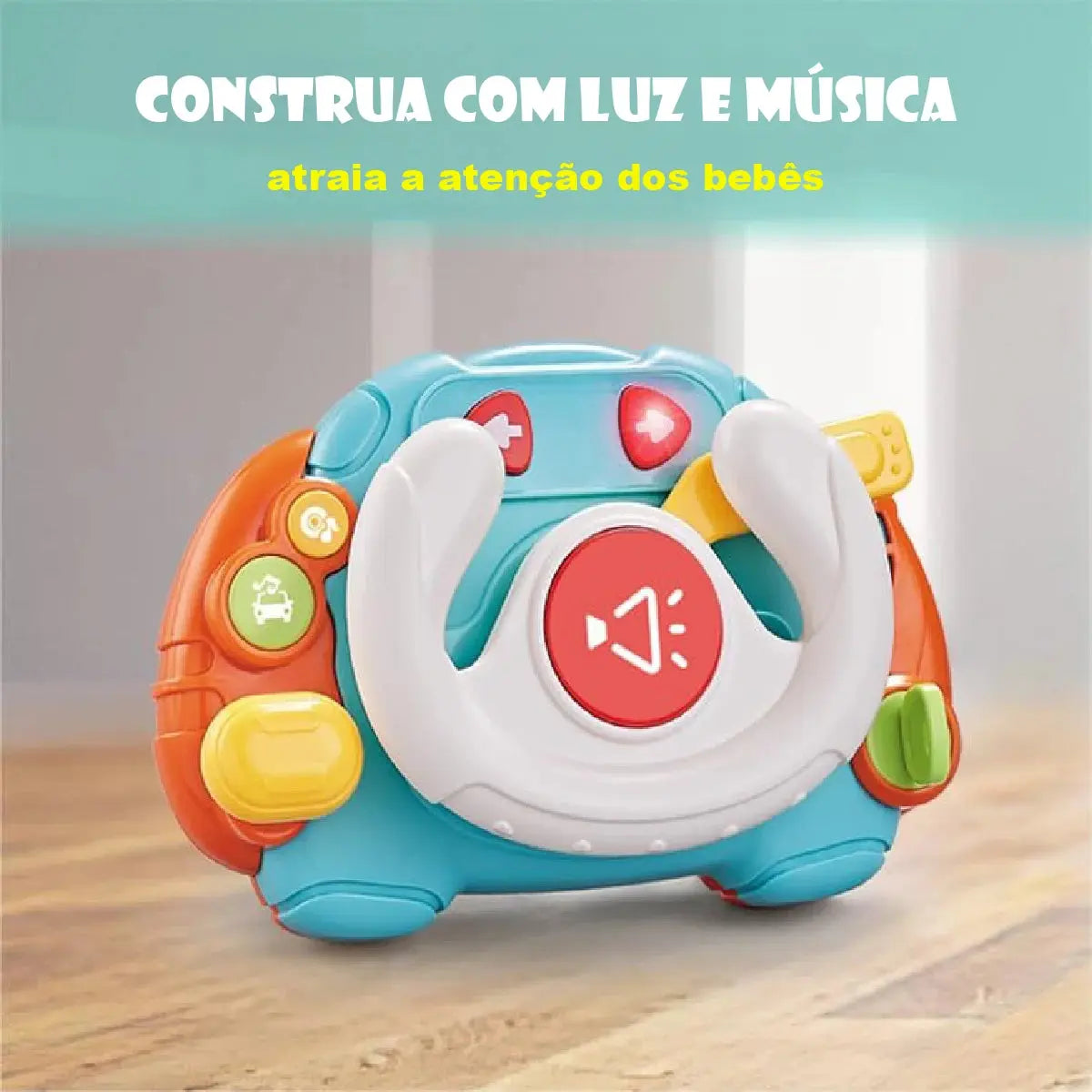 Brinquedo Sensorial Montessori com Volante - Golfinho Xadrez