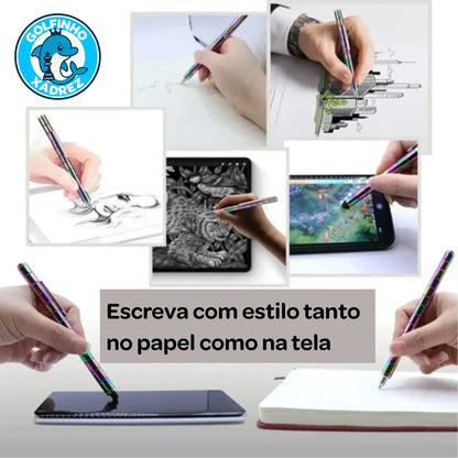 Caneta Magnética Anti-Estresse MagniPen - Golfinho Xadrez