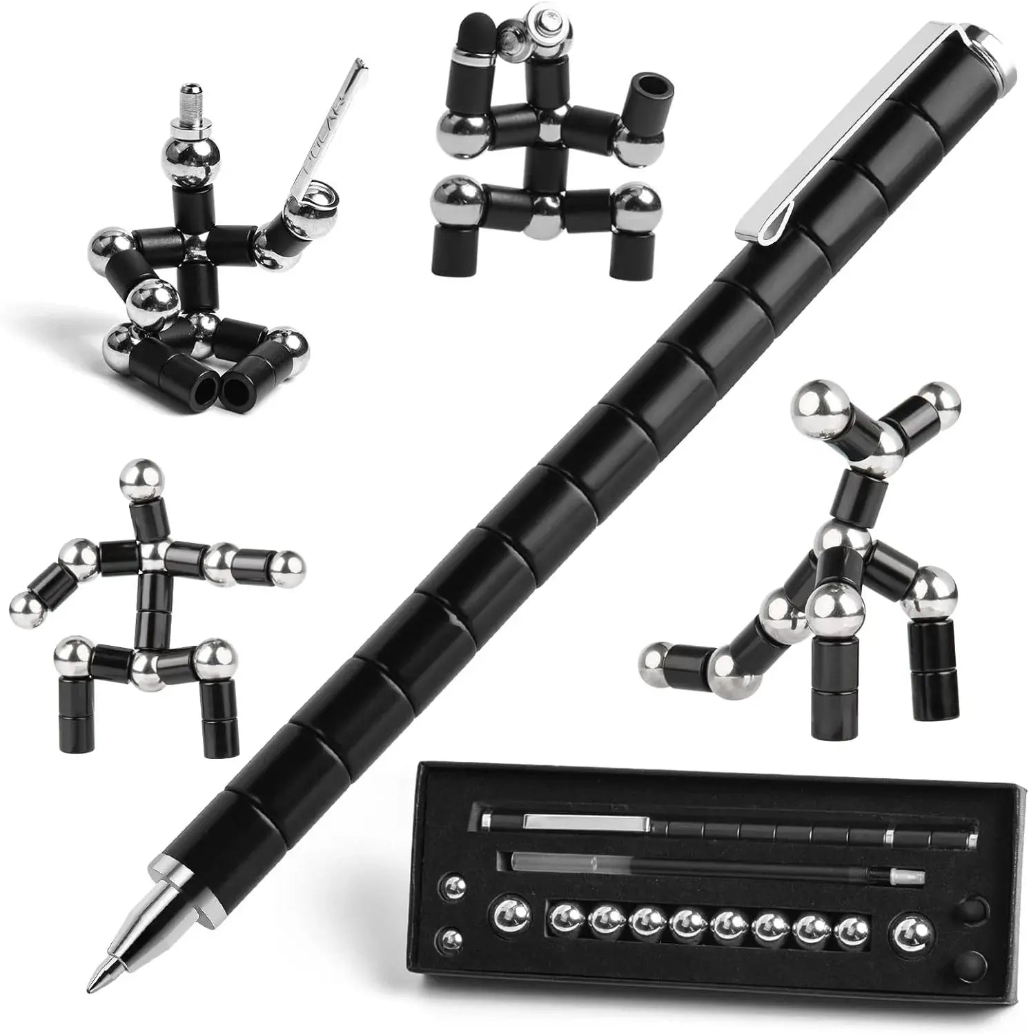 Caneta Magnética Anti-Estresse MagniPen - Golfinho Xadrez