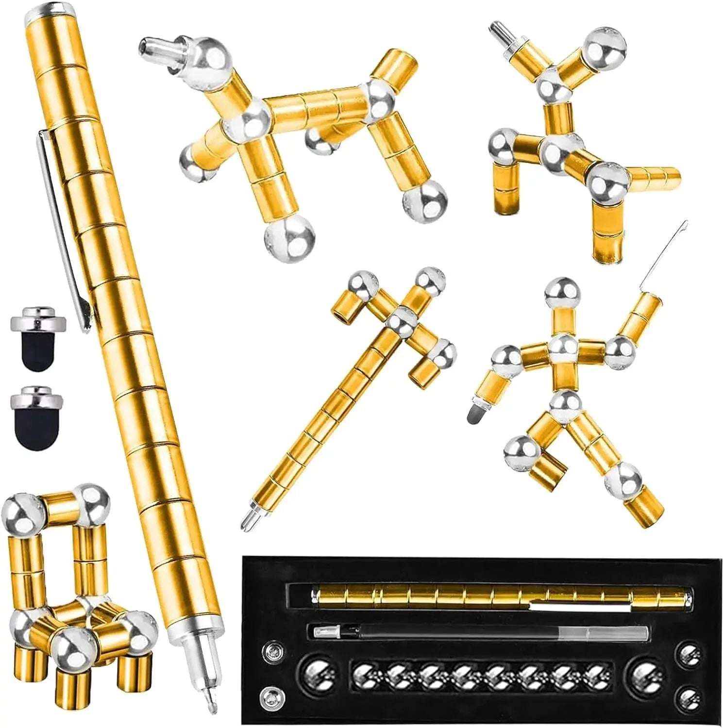 Caneta Magnética Anti-Estresse MagniPen - Golfinho Xadrez