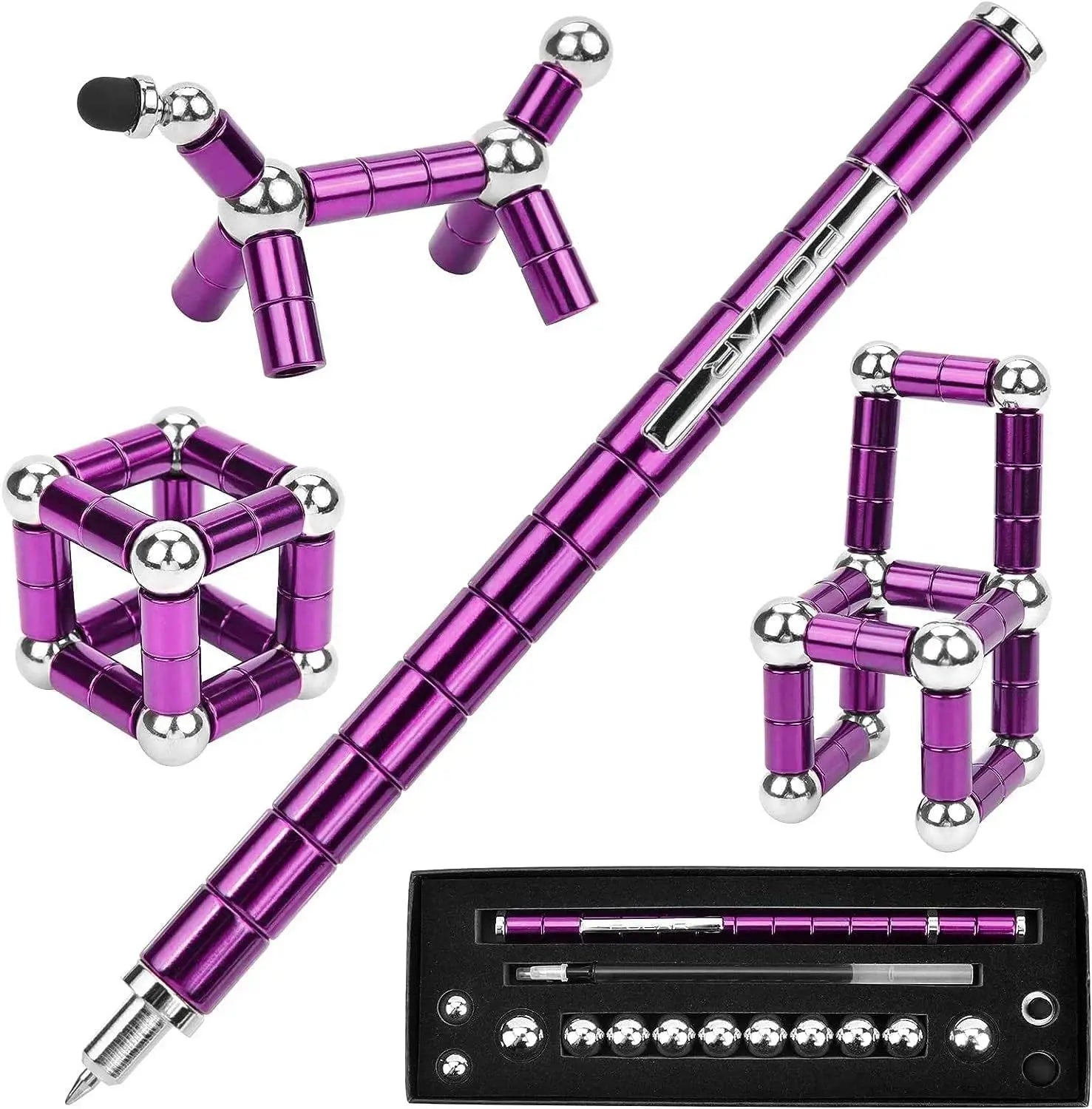 Caneta Magnética Anti-Estresse MagniPen - Golfinho Xadrez