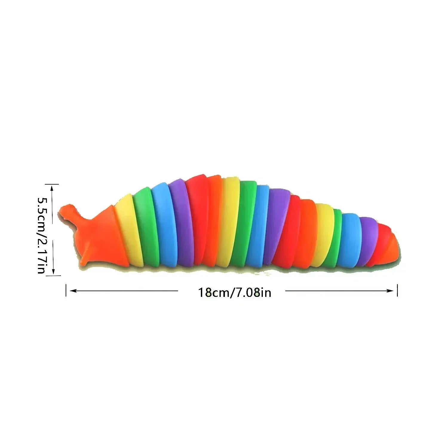 Fidget Slug – Brinquedo Sensorial Colorido para Alívio de Estresse - Golfinho Xadrez