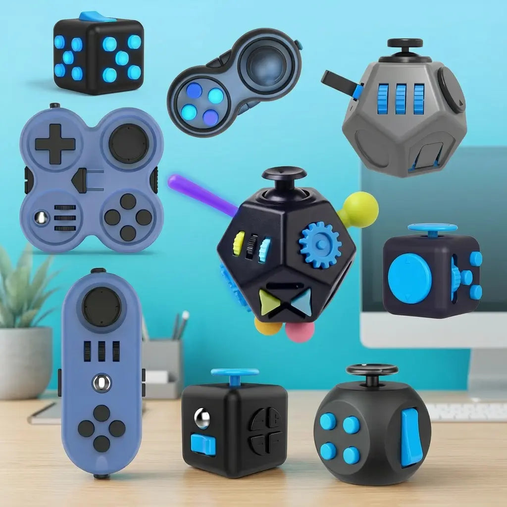 Kit de 8 Brinquedos Anti-Estresse Golfinho Xadrez