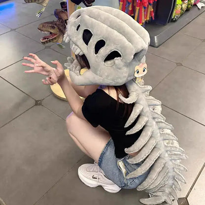 Máscara e Esqueleto Articulado de Dinossauro