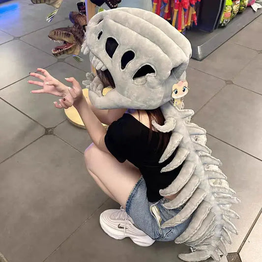Máscara e Esqueleto Articulado de Dinossauro