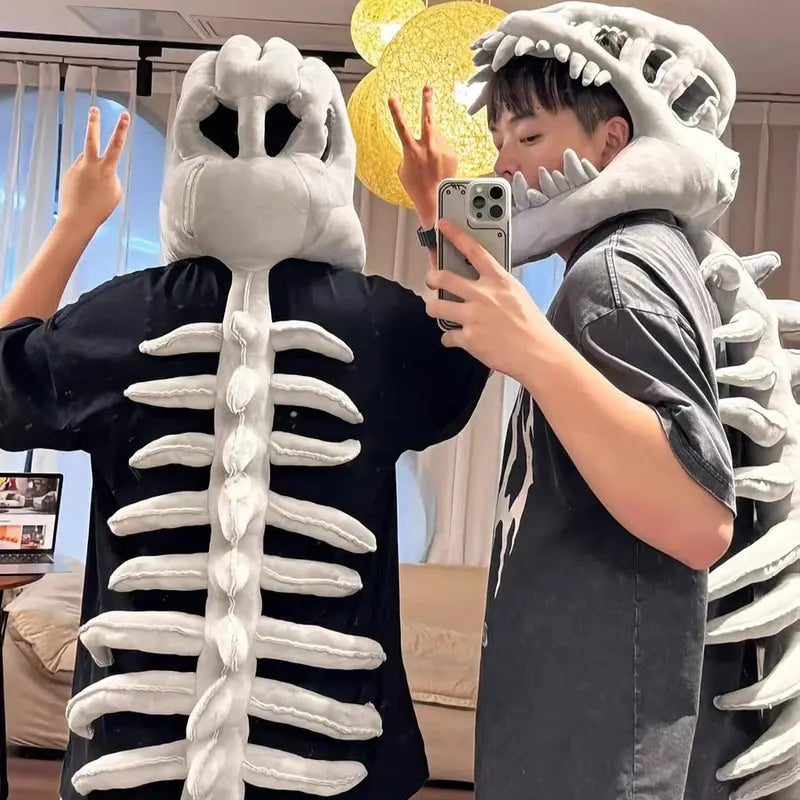 Máscara e Esqueleto Articulado de Dinossauro