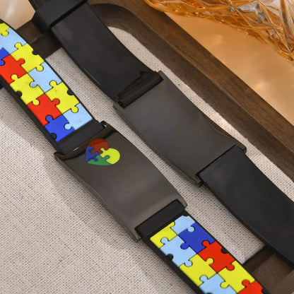 Pulseira de Autismo Personalizada - Golfinho Xadrez