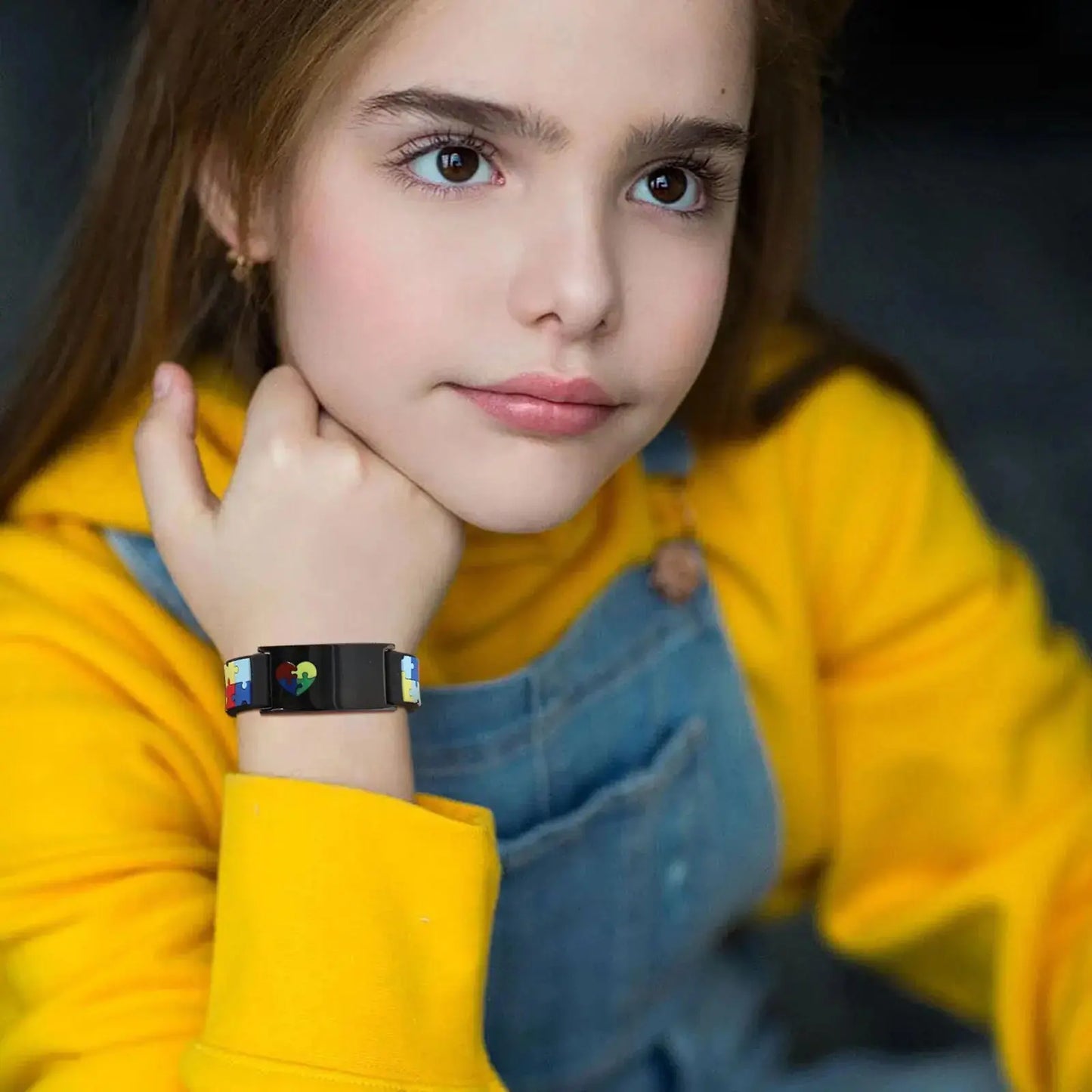 Pulseira de Autismo Personalizada - Golfinho Xadrez