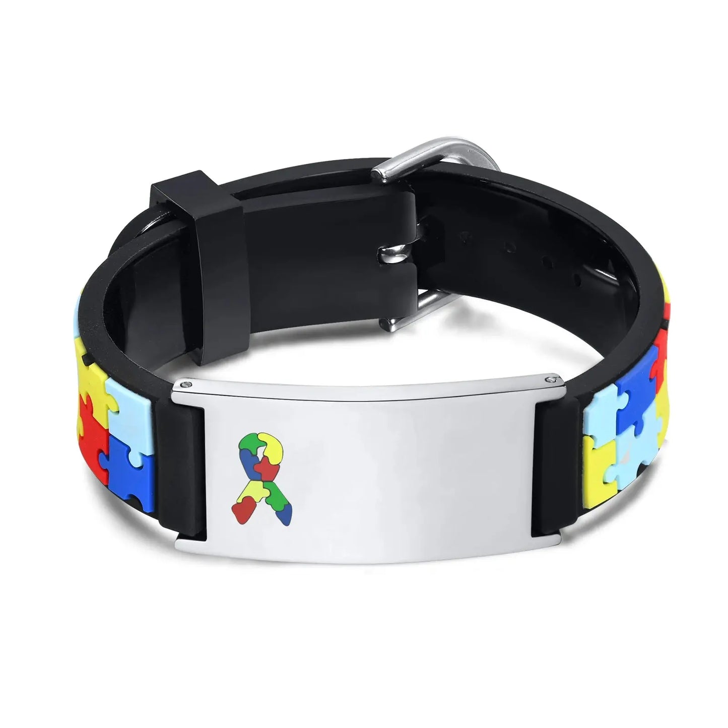 Pulseira de Autismo Personalizada - Golfinho Xadrez