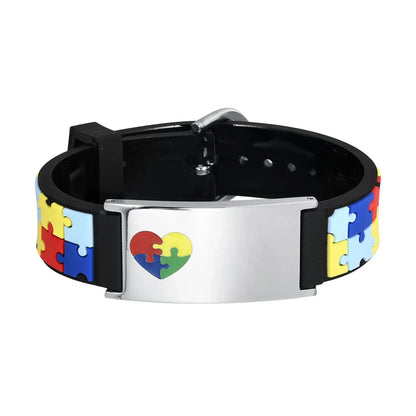 Pulseira de Autismo Personalizada - Golfinho Xadrez