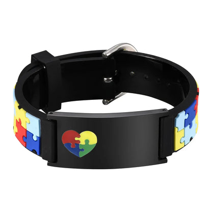 Pulseira de Autismo Personalizada - Golfinho Xadrez