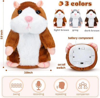 Hamster de Pelúcia Interativo com Simulação de Voz