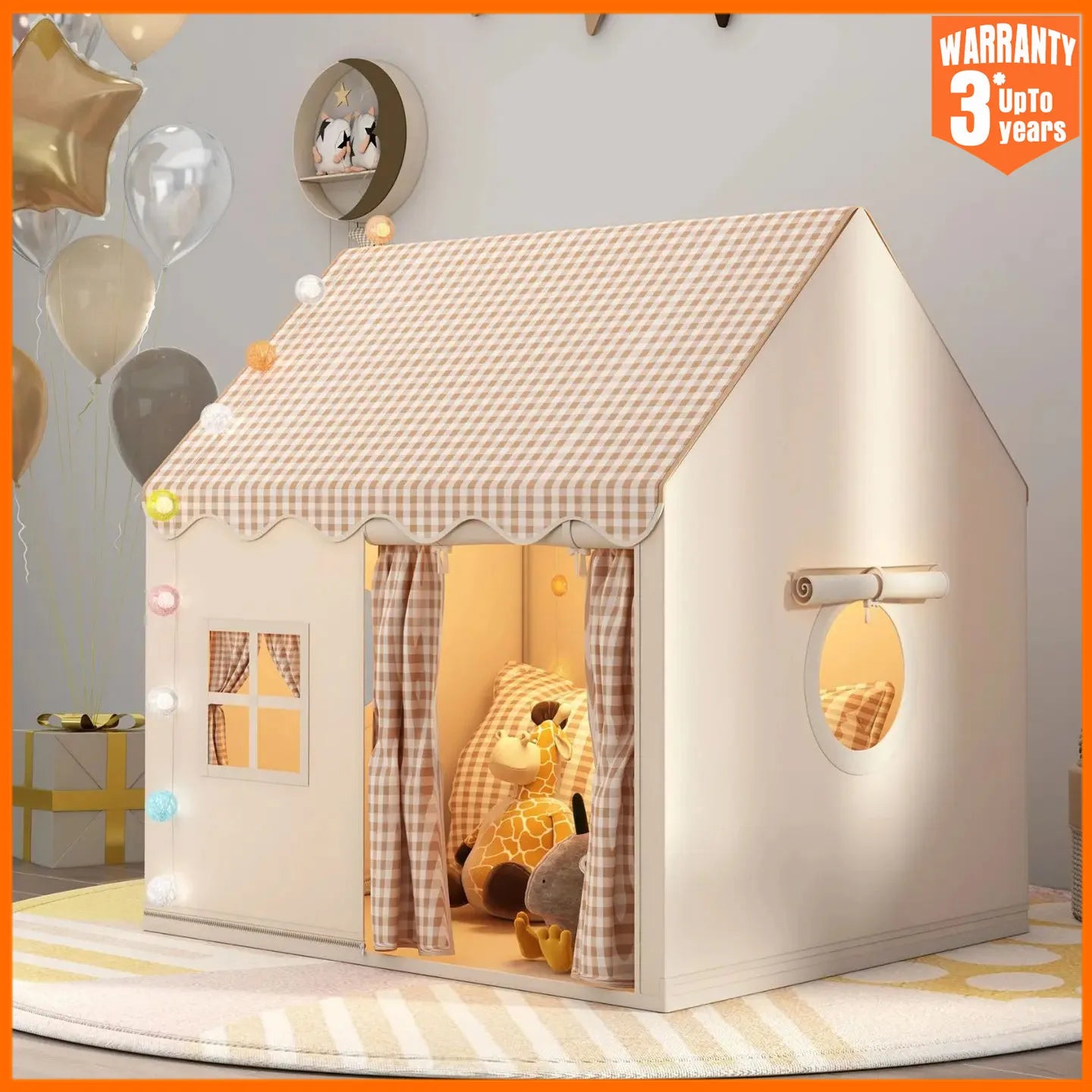 Tenda Infantil Castelo de Princesa com Estrutura Sólida