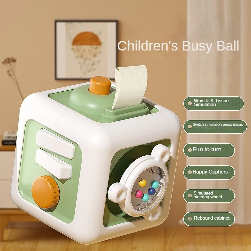 Cubo Sensorial Montessori 6 em 1