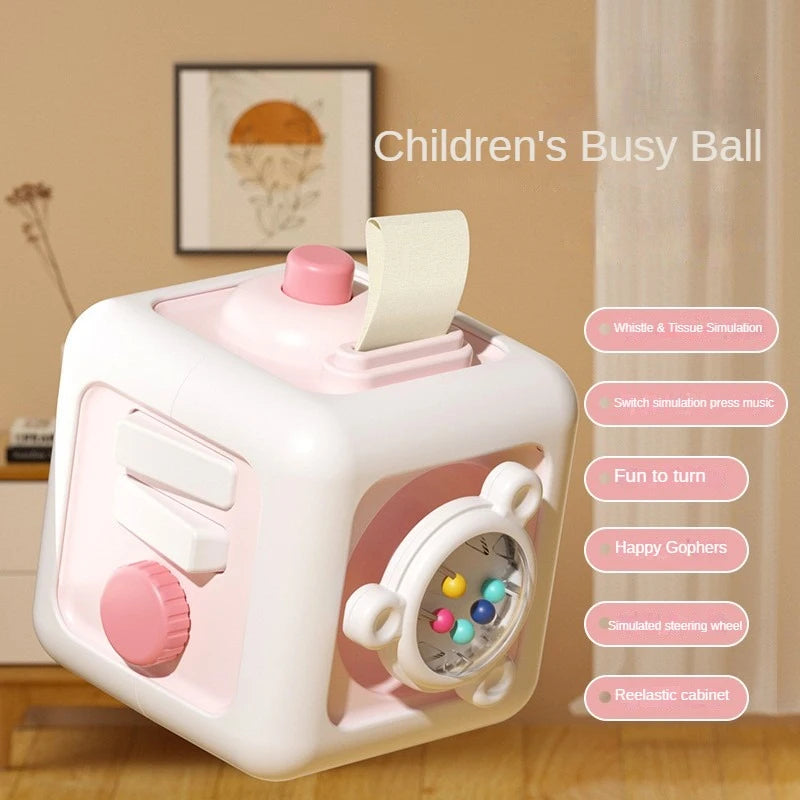 Cubo Sensorial Montessori 6 em 1
