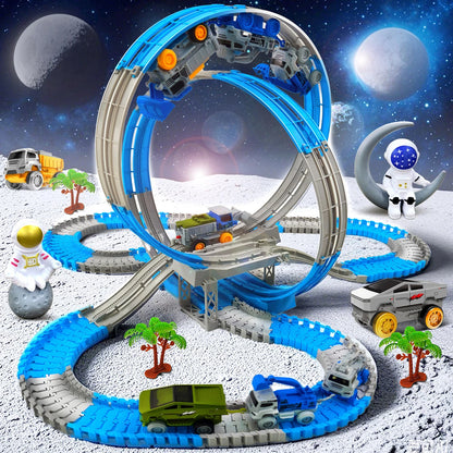 Pista Espacial Flexível com Carro de Engenharia Elétrico