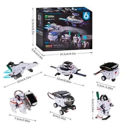 Kit de Engenharia Robótica Solar 6 em 1 Educativo