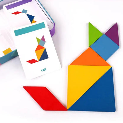 Kit de Geometria Montessori em Caixa de Ferro