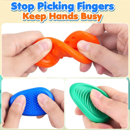 Kit 6x Pedras Sensoriais de Silicone Texturizadas