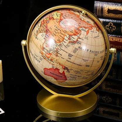 Globo Terrestre Decorativo Retrô em Inglês