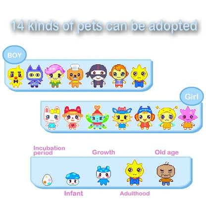 Tamagotchi Eletrônico com Tela Colorida Interativa