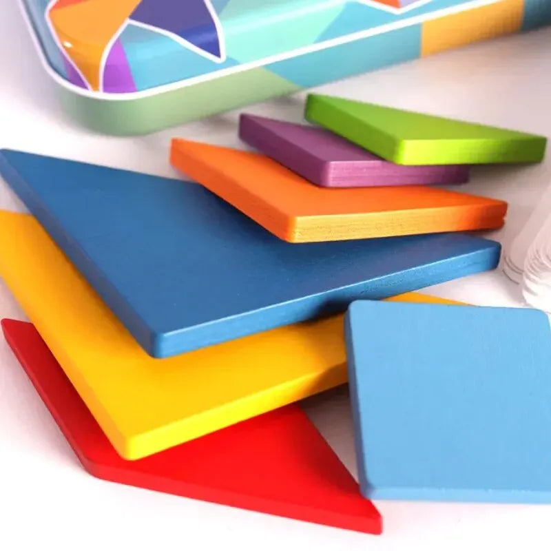 Kit de Geometria Montessori em Caixa de Ferro