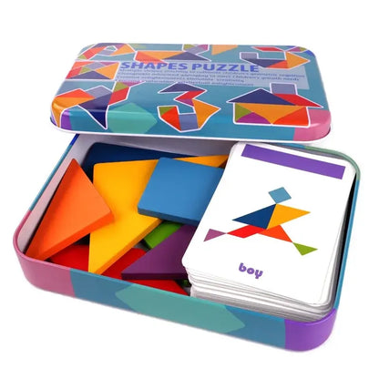 Kit de Geometria Montessori em Caixa de Ferro