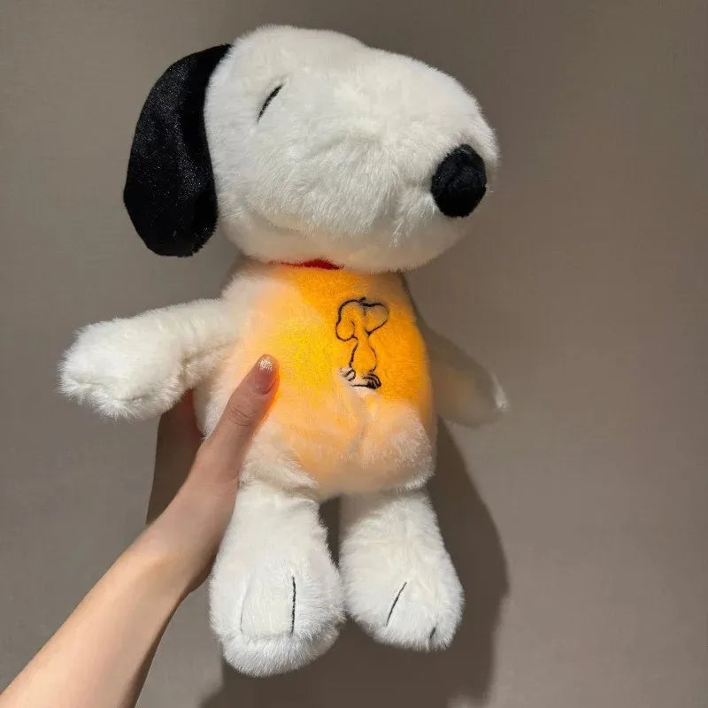 Pelúcia Snoopy Luminosa e Respirável Auxiliar de Sono