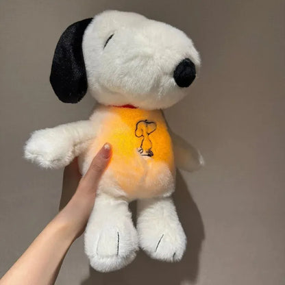 Pelúcia Snoopy Luminosa e Respirável Auxiliar de Sono
