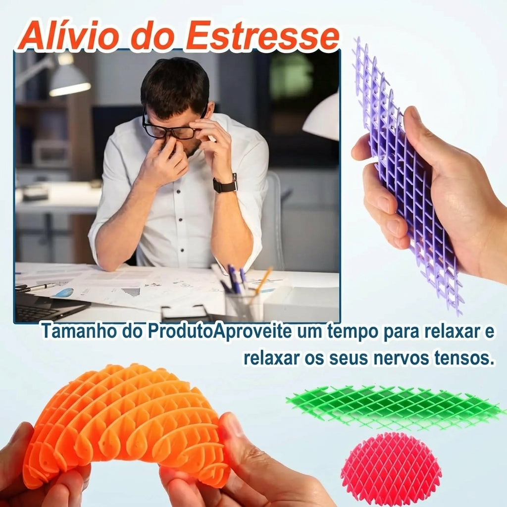 Minhoca Extensível 3D para Alívio de Estresse Sensorial