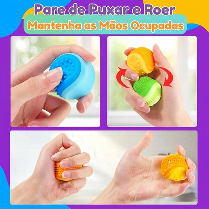 Pedra Sensorial de Silicone Texturizada Dupla Face