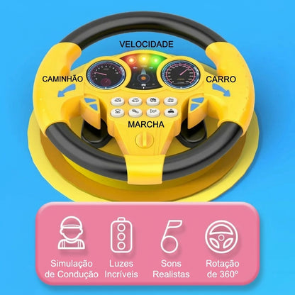 Simulador de Volante Sensorial com Sons e Luzes