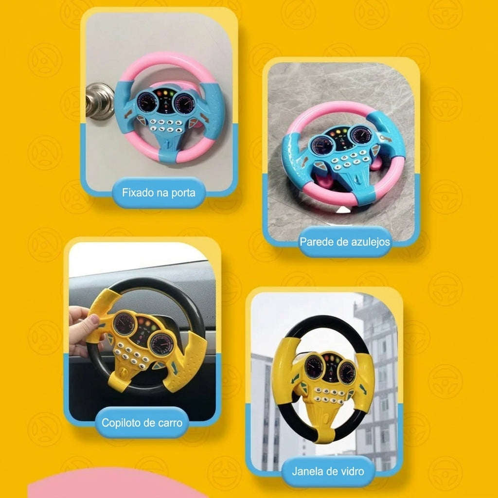 Simulador de Volante Sensorial com Sons e Luzes