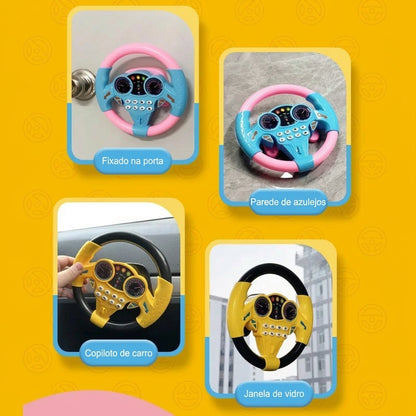 Simulador de Volante Sensorial com Sons e Luzes