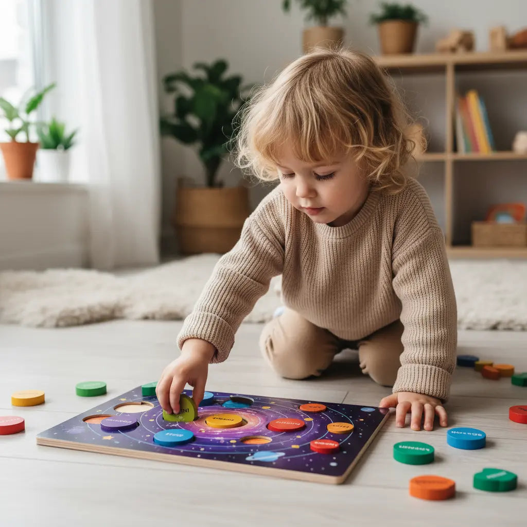 Quebra-Cabeça Planetário Montessori Golfinho Xadrez
