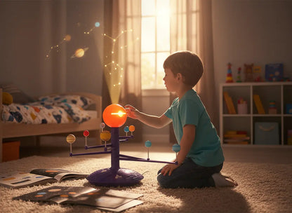 Projetor Planetário Educativo Solar Explorer Golfinho Xadrez