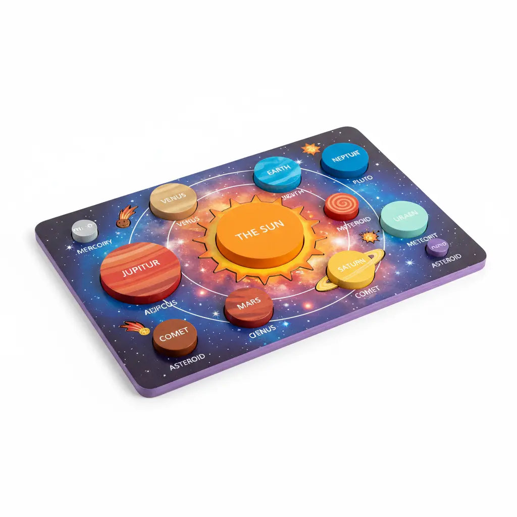 Quebra-Cabeça Planetário Montessori Golfinho Xadrez