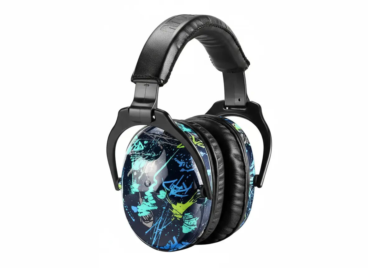 Fones de Ouvido com Redução de Ruído para Crianças Golfinho Xadrez