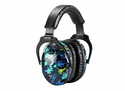 Fones de Ouvido com Redução de Ruído para Crianças Golfinho Xadrez